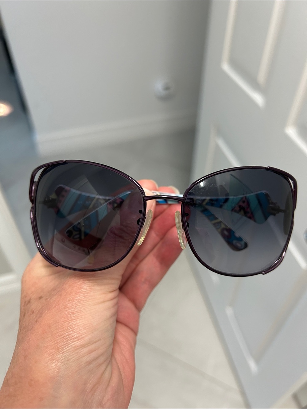 Emilio Pucci Purple Metal Frame Sunglasses